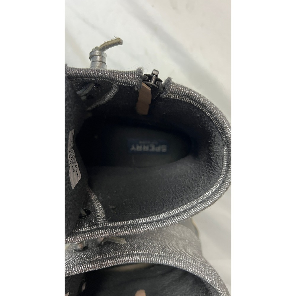 Sperry Top-Sider Saltwater Metallic Grey Silver Duck Boots STS80772 Womens 9.5 - Picture 7 of 13